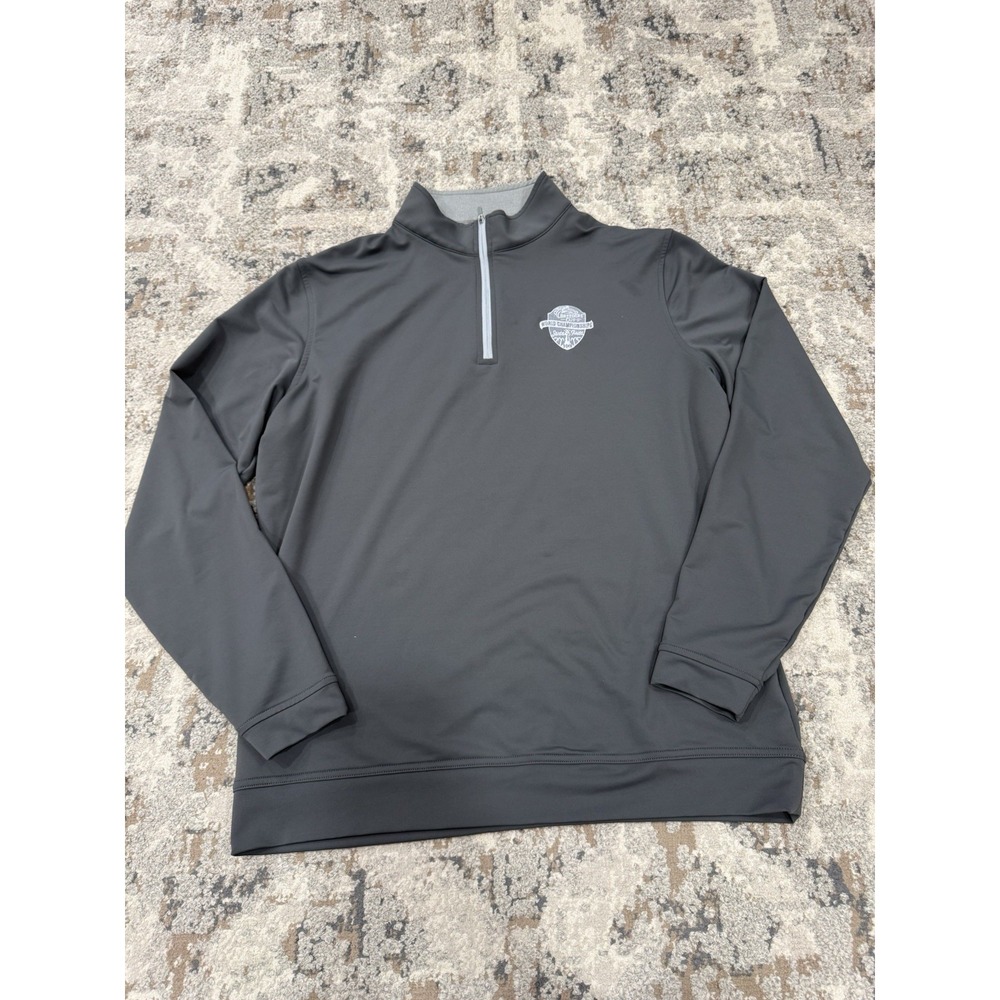 Peter Millar Pullover 1/4 Zip Men's Size L Gray World Championship Breeders Cup